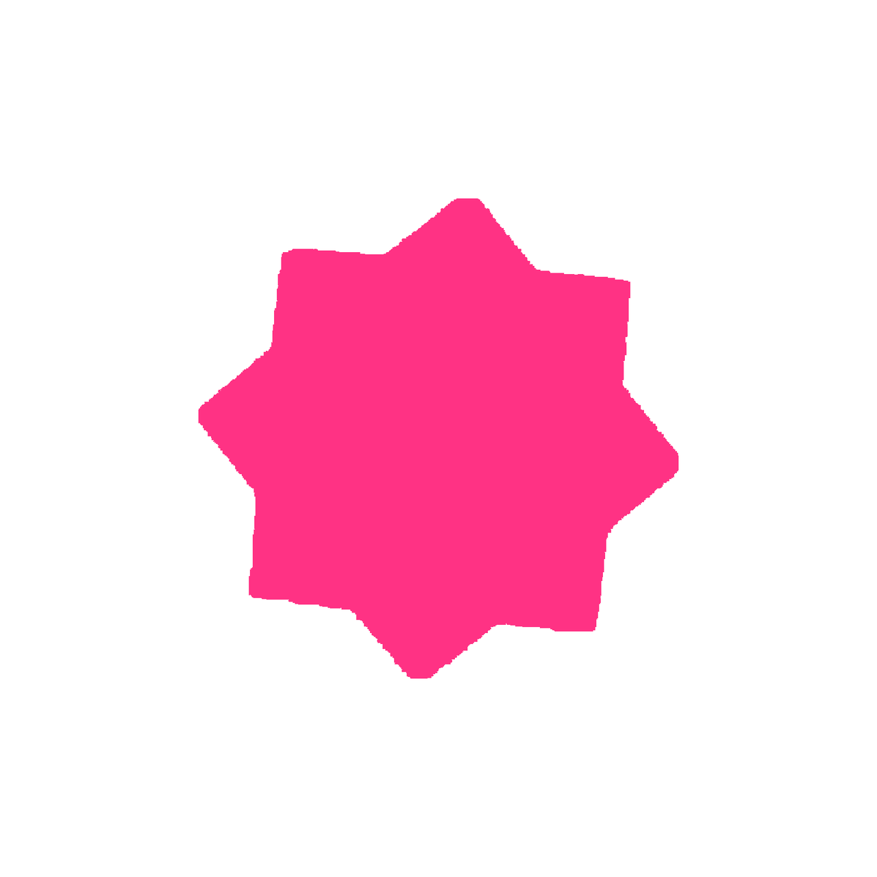 Star Shaped Fluorescent Pink Multi Coloured Flash Sale Cards