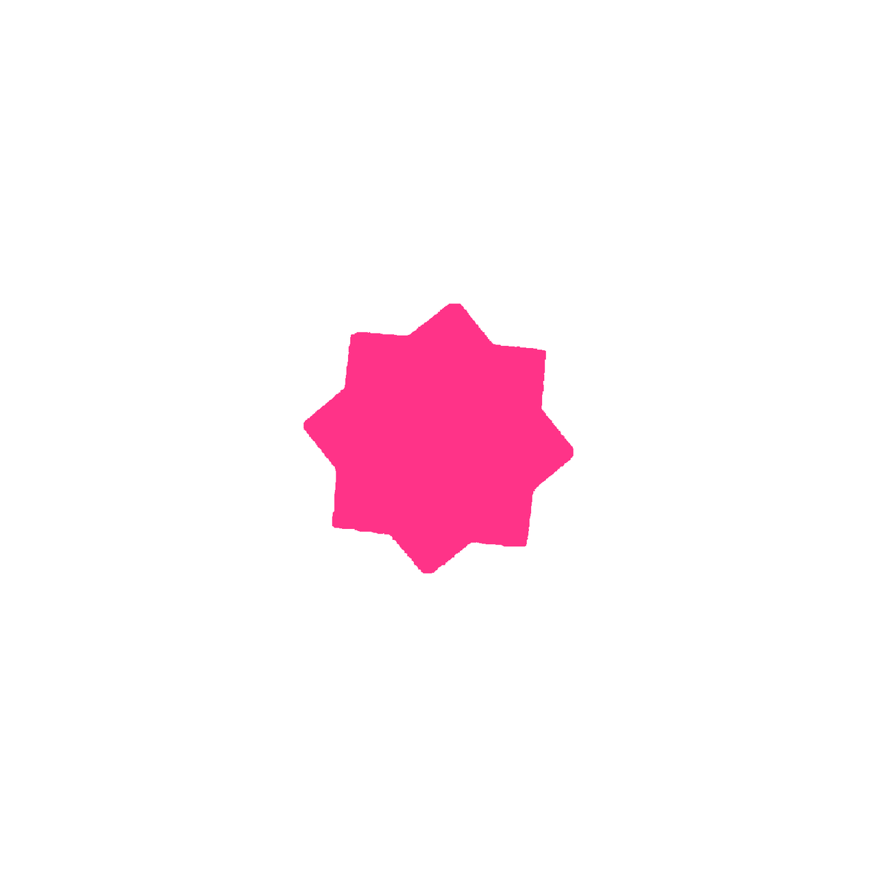 Star Shaped Fluorescent Pink Multi Coloured Flash Sale Cards