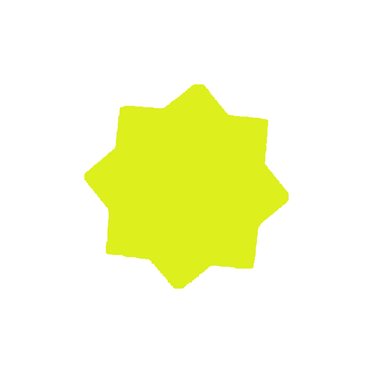 Star Shaped Fluorescent Yellow Multi Coloured Flash Sale Cards
