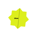 Star Shaped Fluorescent Yellow Multi Coloured Flash Sale Cards