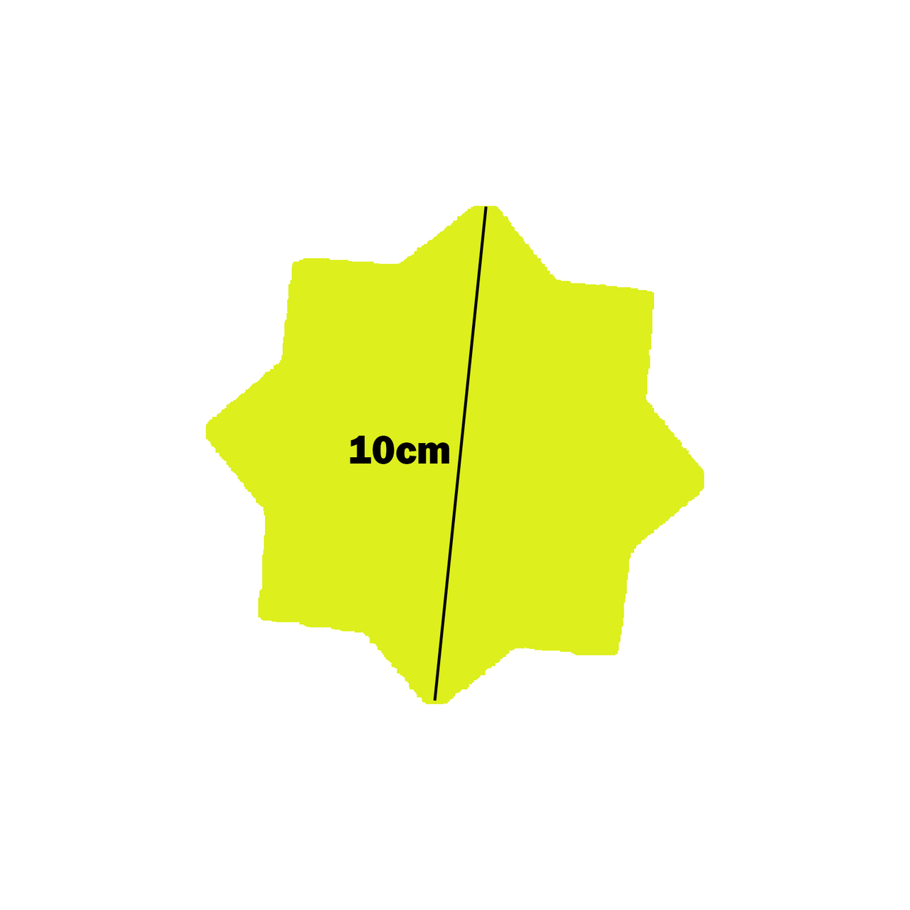 Star Shaped Fluorescent Yellow Multi Coloured Flash Sale Cards