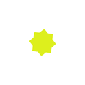 Star Shaped Fluorescent Yellow Multi Coloured Flash Sale Cards