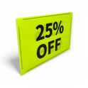 Black & Green Correx Market % off Card Sign Board Double-Sided & Waterproof