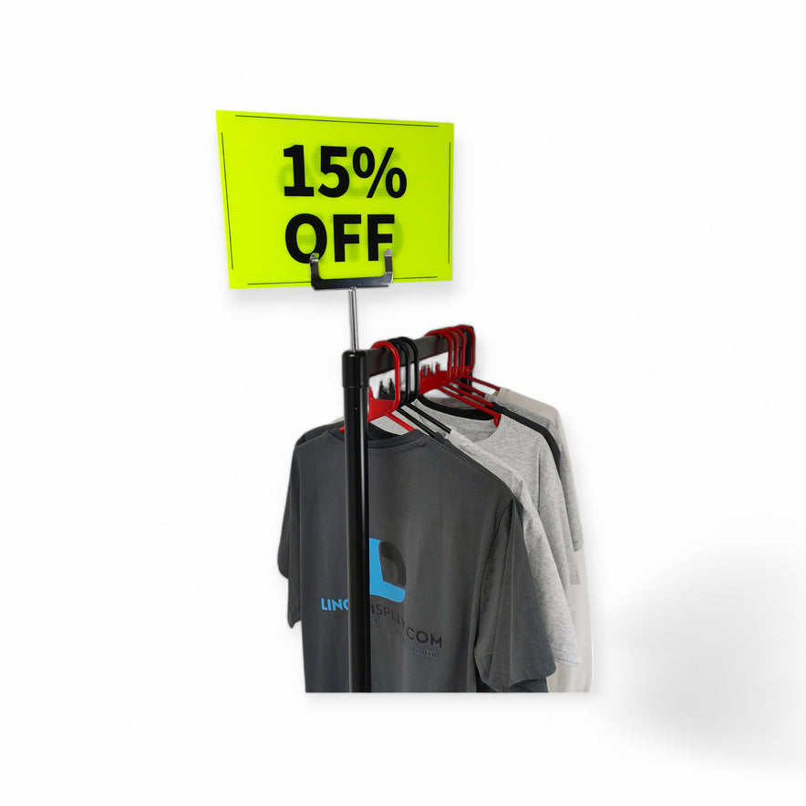 Black & Green Correx Market % off Card Sign Board Double-Sided & Waterproof