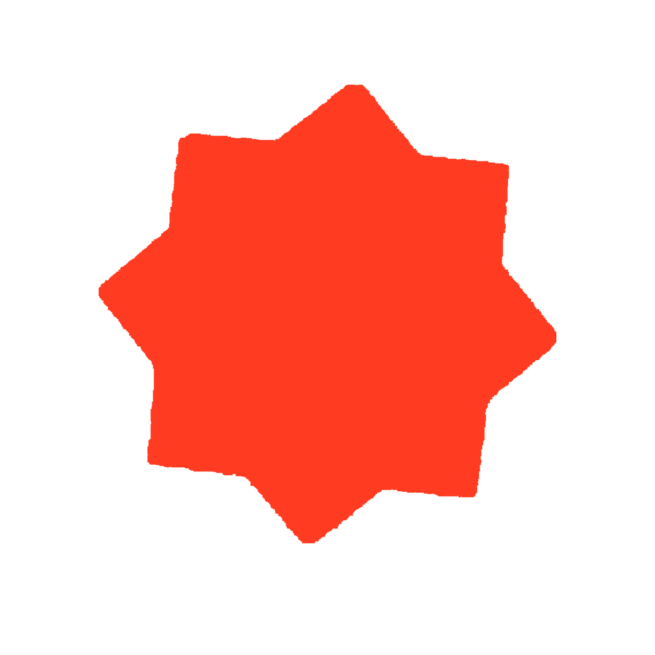 Star Shaped Fluorescent orange Multi Coloured Flash Sale Cards