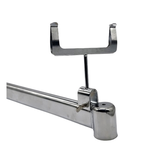 Chrome Display Price Ticket Card Holder Clothes Rail -Oval Clamp