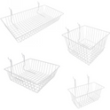 White Heavy Duty! Gridwall Mesh Retail Shop Display Basket