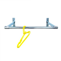 Super Heavy Duty Chrome Plated Wall Mounted Garment Clothes Rail Hanging Shop Display Tubing Rack Diameter Of Pole -5ft Long Pole +2 Brackets+2 Plastic End Caps-s