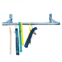 Super Heavy Duty Chrome Plated Wall Mounted Garment Clothes Rail Hanging Shop Display Tubing Rack Diameter of Pole -8ft Long Pole +2 Brackets+2 Plastic end Caps-S