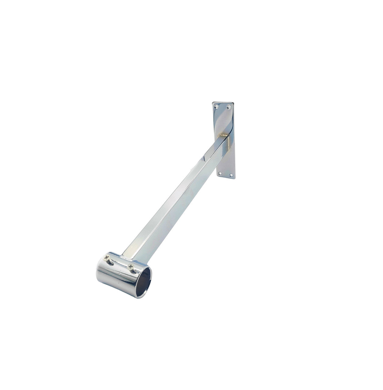 10ft Long Pole +5 Brackets+2 Plastic End Caps-Super Heavy Duty Chrome Plated Wall Mounted Garment Clothes Rail Hanging Shop Display Tubing Rack Diameter Of Pole -S