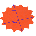 Fluorescent Sale Cards - Orange Flash Star