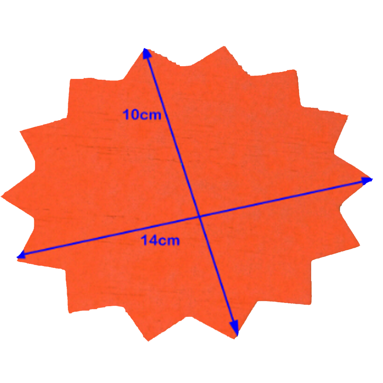 Fluorescent Sale Cards - Orange Flash Star
