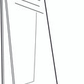 Clear Acrylic Book Display Stand / Easel with Lip – 75mm Wide – Brochure, Menu & Postcard Holder