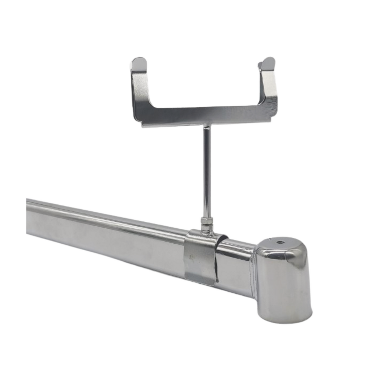 Chrome Display Price Ticket Card Holder Clothes Rail -Push on Type