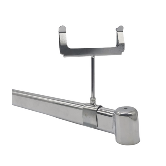 Chrome Display Price Ticket Card Holder Clothes Rail -Push on Type