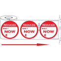 500x45mm Round Adhesive Reduced Was/Now Stickers