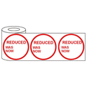 500x45mm Round Adhesive Reduced Was/Now Promo Stickers