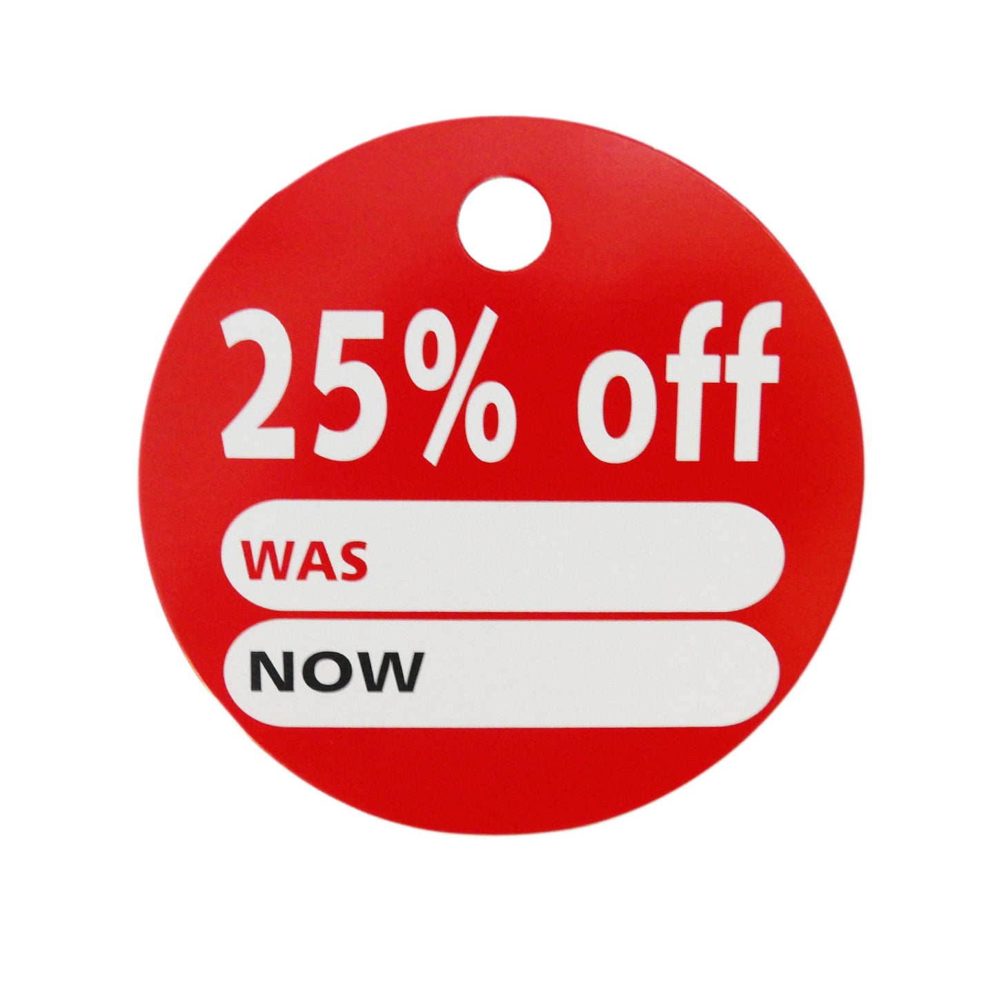 100x Round Sale Reduce Special Offer Card Hanger Swing £25% Ticket