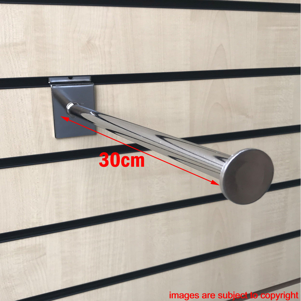Straight Thick  Disc End Display Arm For Slatwall