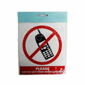 Shop/ Office/ Door/ Window/ Self Adhesive Sticker Label Sign -Switch off your Mobile phone -inside/outside