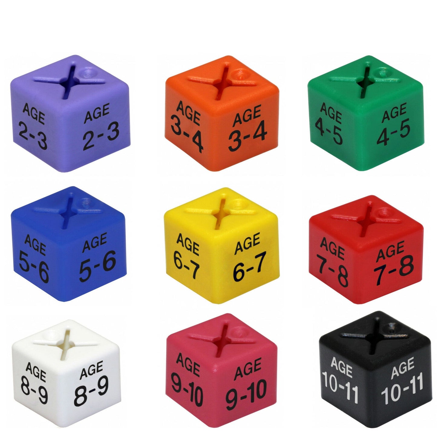 50x Children/kids Clothes Age Size Cubes From "Age 1-2" To "Age 13-14" And Month