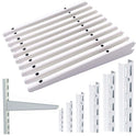 Super Heavy Duty 12cm OR 120mm White Twin-Slot Shelving Bracket Pack OF(1 TO10)