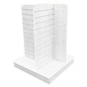 4 Way Slatwall Gondola With Aluminium Inserts Display Area - 2.88m²-White