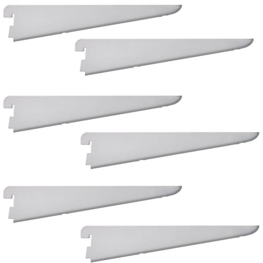 Super Heavy Duty 27cm OR 270mm White MSF Twin Slot Shelving Bracket