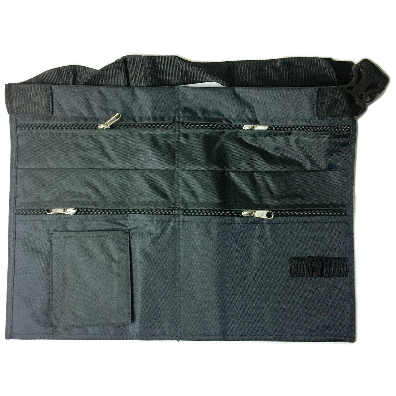 Waterproof 7 Pocket Black Denim Market Trader Money Belt Bag Apron Pouch Adjustable Waist Strap