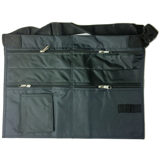 Waterproof 7 Pocket Black Denim Market Trader Money Belt Bag Apron Pouch Adjustable Waist Strap