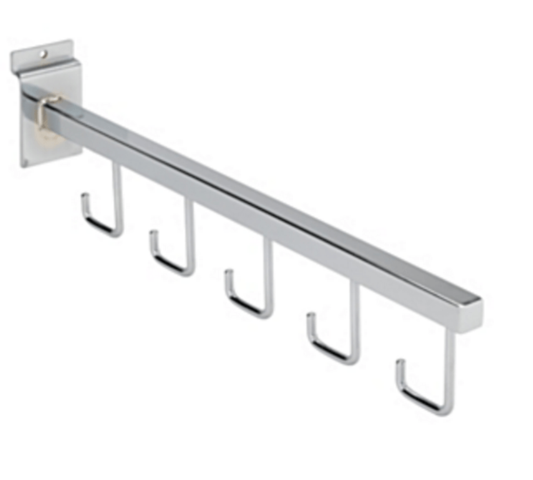 5-J-HOOK FOR SLATWALL (STRAIGHT & ANGLED) RETAIL SHOPFITTING DISPAY