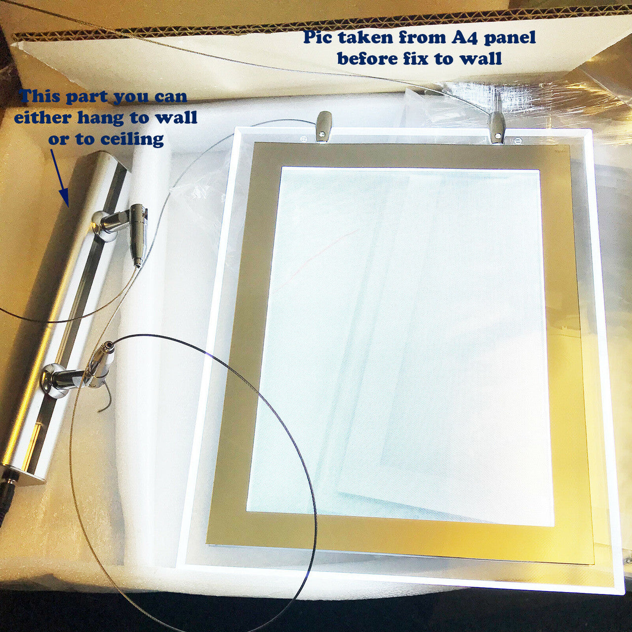Landscape Magnetic Panel 4X A3 LED Dual Side Window Light Estate Agent Display