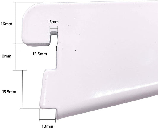Super Heavy Duty 22cm OR 220mm White Twin Slot Shelving Bracket Pack OF (1 TO 10