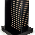 4 Way Slatwall Gondola With Aluminium Inserts Display Area - 2.88m²-Black