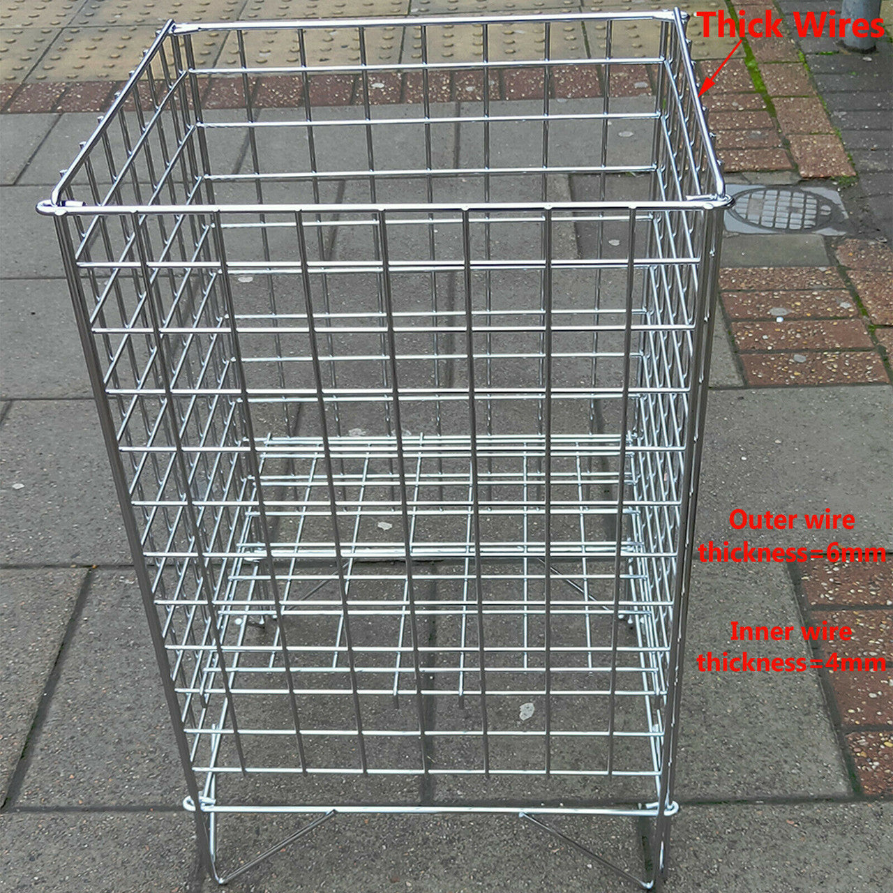 Chrome  Dump Bin Basket Retail Merchandising Display Storage Bin