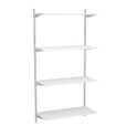 White Twin Slot Shelving Kit - H1600mm - 4 Shelves