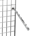 Gridwall 7 Ball Sloping Arm Chrome for Grid Retail Fashion Shop Fittings
