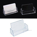 2 x New Acrylic Landscape Business Card Holders Desktop Dispensers Display Stand