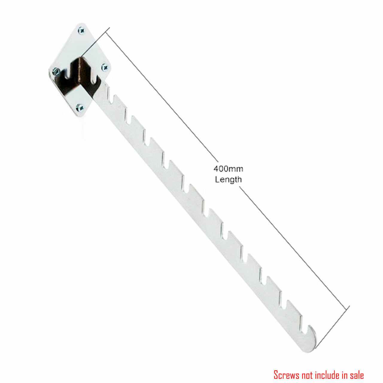 Heavy Duty Wall Mounted arms, wall fixing, notch arms J-hooks for retail display