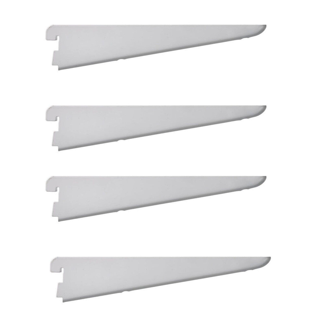 Super Heavy Duty 12cm OR 120mm White Twin-Slot Shelving Bracket Pack OF(1 TO10)