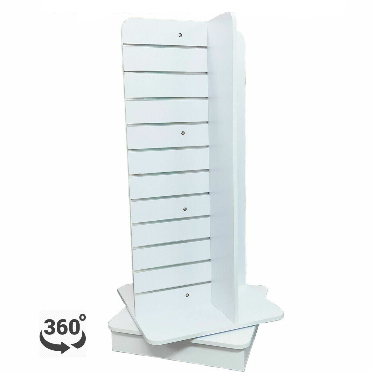 4 Way Rotated Slimline Slatwall Gondola Aluminium Inserts Display Area - 1.68m²