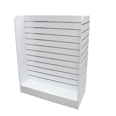 H Shape Slatwall Gondola With Aluminium Inserts Display Area - 4.32m²-white