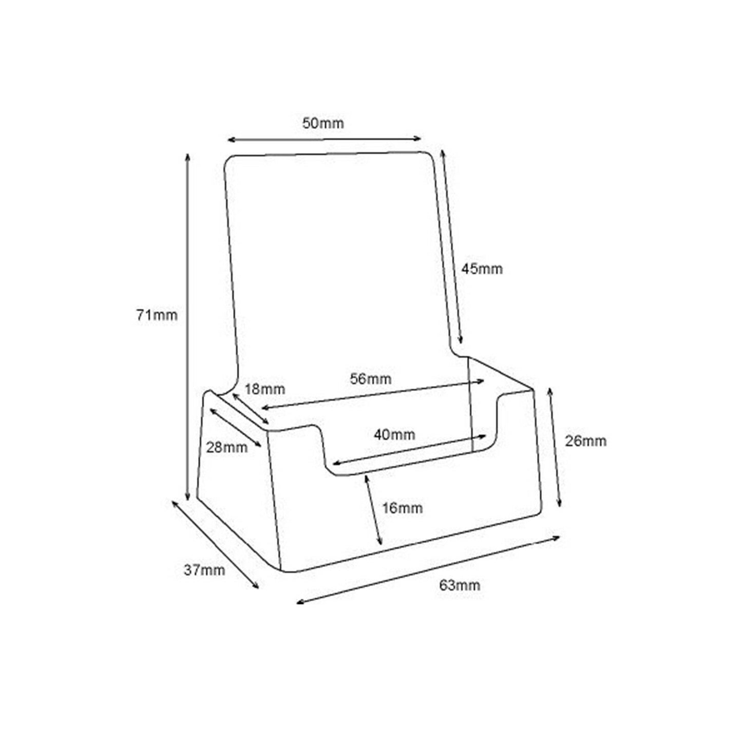 New Portrait Acrylic Business Card Holders Desktop Dispensers Display Stands