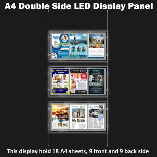 New A4 LED(9A4) Double Side Window Light Pocket Light Panel Estate Agent Display