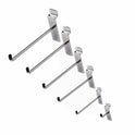100x Slatwall Hooks Accessory Single Prong Shop Display 1" 2" 4" 6" 8" 10" 12"