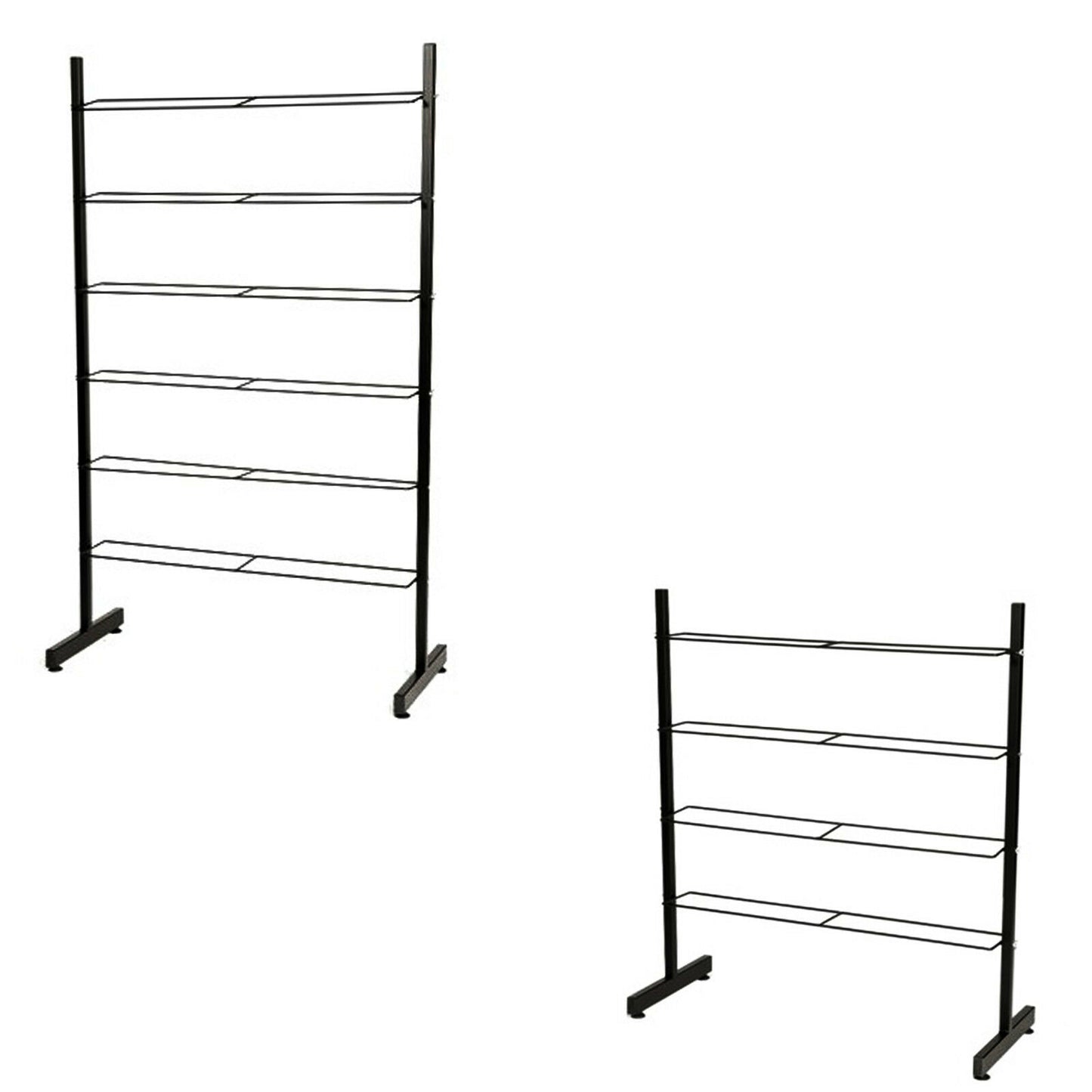 SHOE SHOP FOOTWEAR DISPLAY RACK,RAIL,MULTI SHELF/ 6,4-TIER STAND FOR RETAIL,HOME