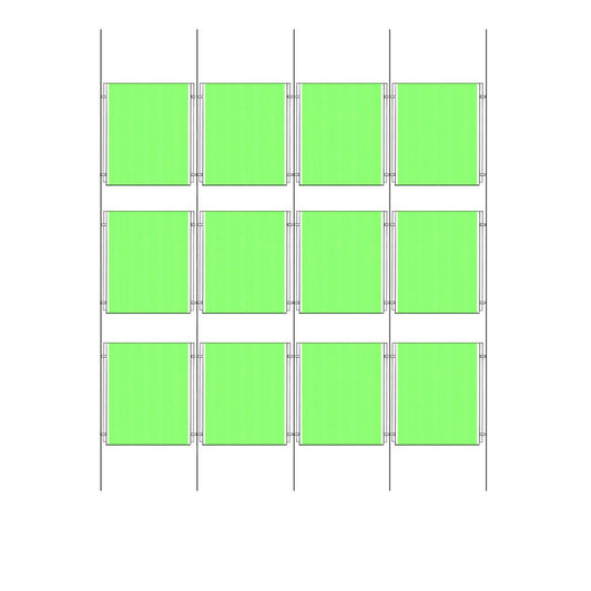 12x A3 WIRE CABLE KITS RETAIL SHOP WINDOW DISPLAYS ACRYLIC POSTER HOLDER STANDS