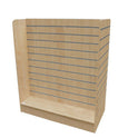 H Shape Slatwall Gondola With Aluminium Inserts Display Area - 4.32m²-Maple
