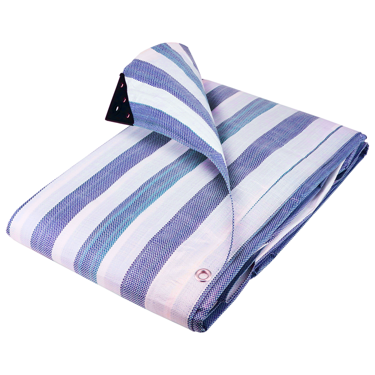 Blue/White 170gsm Striped Tarpaulin Heavy Duty Market Stall Cover Tarp Sheet