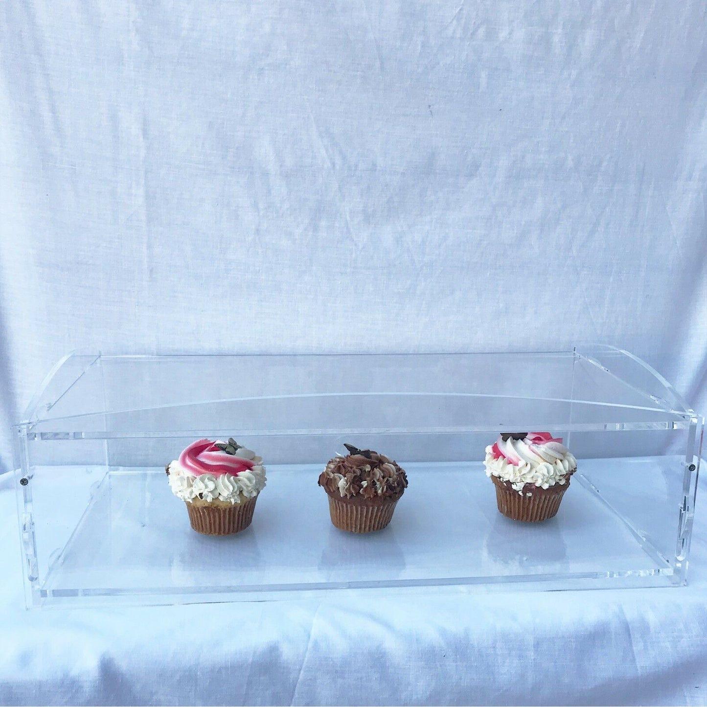 Acrylic Bakery Pastry Display Case Stand Cabinet Cakes Donuts Cupcakes Pastries